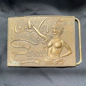 RARE VINTAGE Tiffany Foundry Coca Cola belt buckle